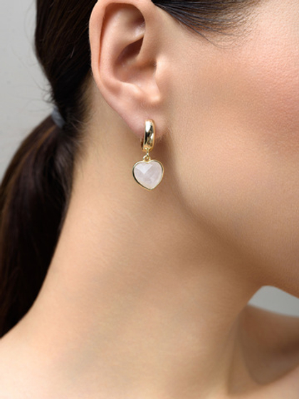 Серьги "Amour" gold с горным хрусталем