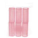 Бигуди липучки, 6шт., однотонные, цвет персиковый, d-2,5см