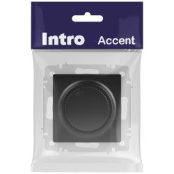 Светорегулятор Intro Accent 6-401-05 поворотный, 600Вт 230В, IP20, СУ, антрацит | Intro
