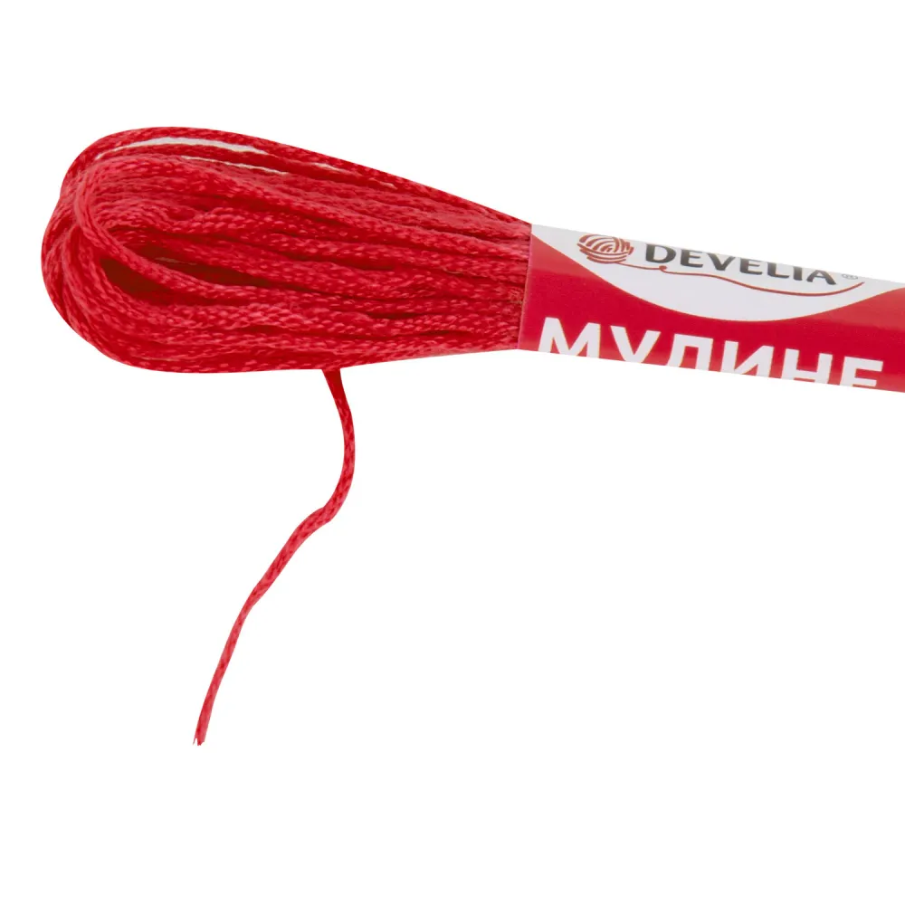Нитки для вышивания (мулине), набор 25 цветов, 10 м, хлопок, DEVELIA (Девелиа), 665678