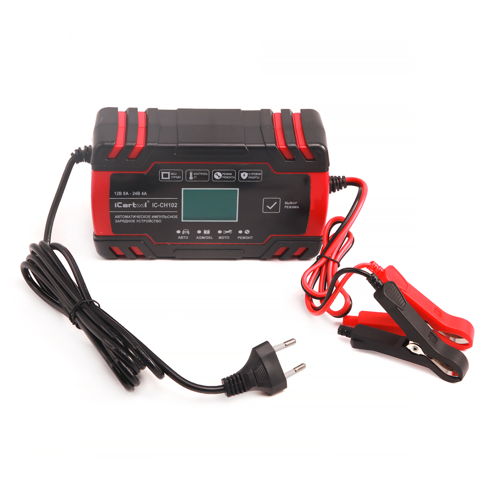 Импульсное зарядное устройство 12/24В с функцией восстановления iCartool IC-CH102