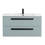 Тумба с раковиной Cezares ECO-CER-N-1200-2C-SO-GAO-P+CZR-8095-120 Серо-голубая матовая