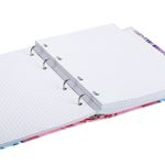 Тетрадь на кольцах А5 (175х215 мм), 240 л., обложка твердый картон, клетка, BRAUBERG, "Акварель", 404096