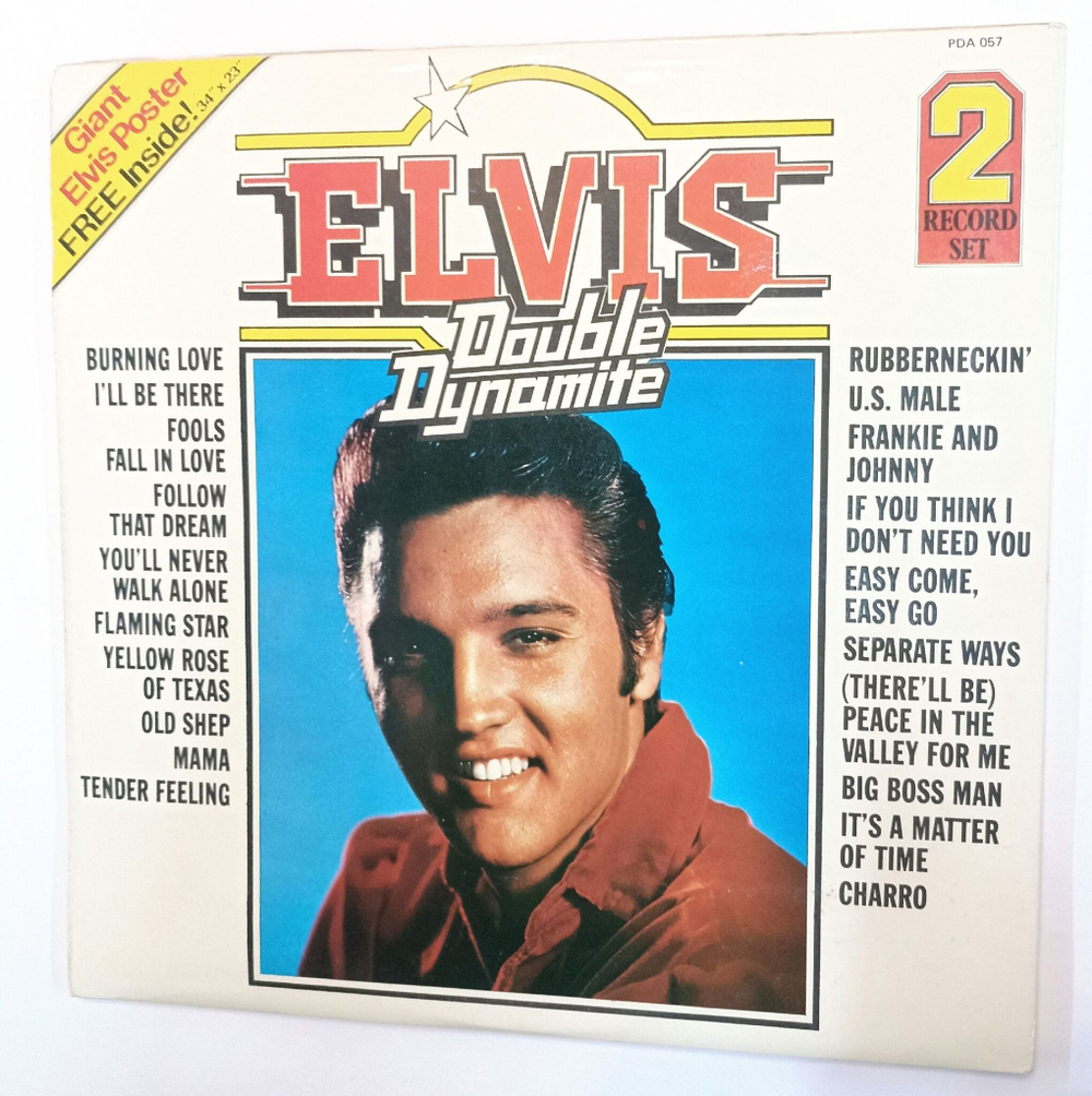 Винтажная виниловая пластинка Elvis Presley Double Dynamite 2LP (UK 1975)