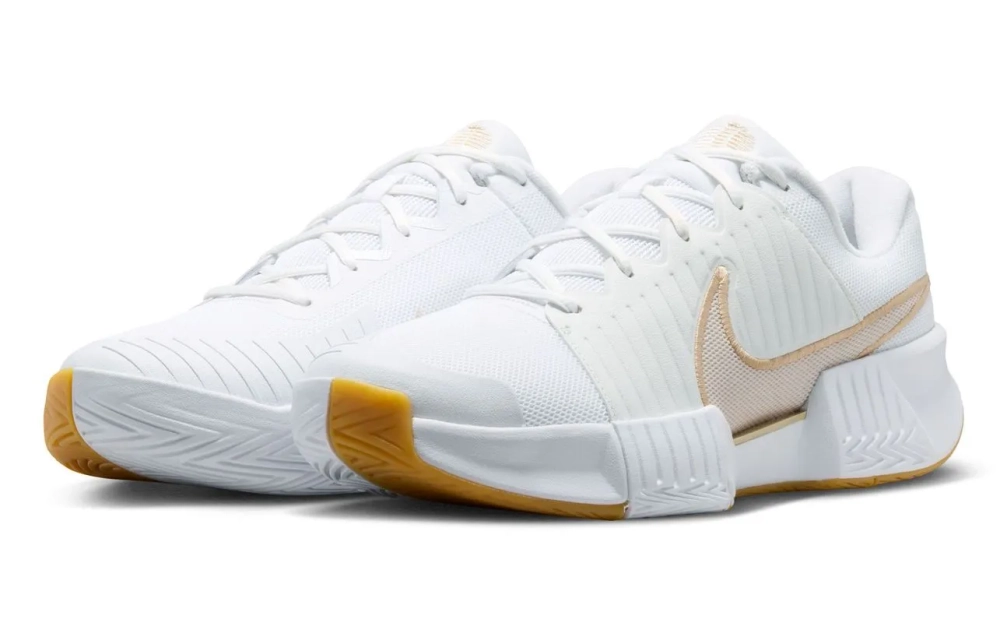 Мужские кроссовки теннисные Nike Zoom GP Challenge Pro - white/lt orewood brown/summit white