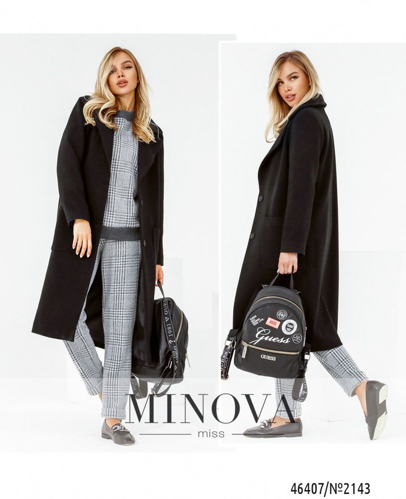 Пальто 2143-черный Minova