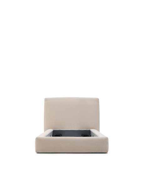 Кровать Blok бежевая со съемными чехлами под матрас 90х200 см