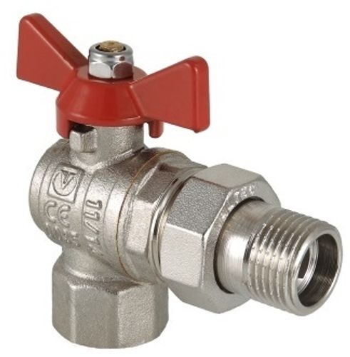 Кран шаровой Valtec Base 1/2" ВР/НР угловой с полусгоном ручка-бабочка (арт. VT.228.N.04)