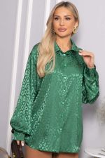 Рубашка атласная Все мысли о тебе (зеленая) Б14504-7М LT Collection