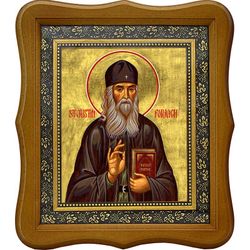 Иустин (Попович) Челийский преподобный. Икона на холсте.