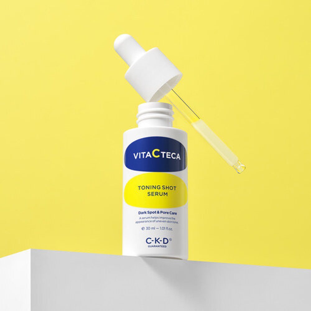 [CKD] Vita C Teca toning shot serum - Ампула для лица с витамином С и спикулами, 30 мл