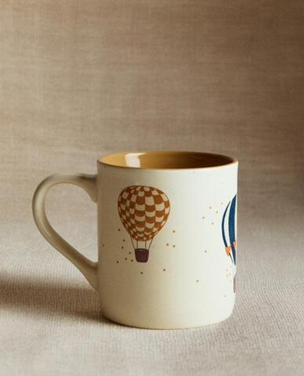ZARA HOME ДЕТСКАЯ КЕРАМИЧЕСКАЯ КРУЖКА «ВОЗДУШНЫЕ ШАРЫ», РАЗНОЦВЕТНЫЙ