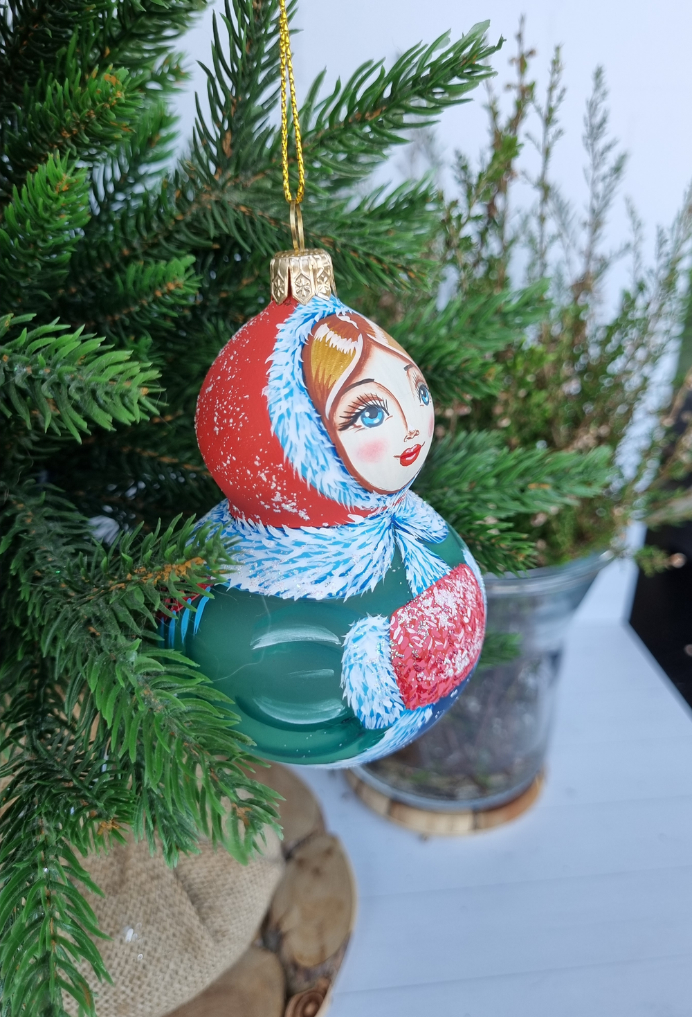 Матрешка стеклянная Марфуша