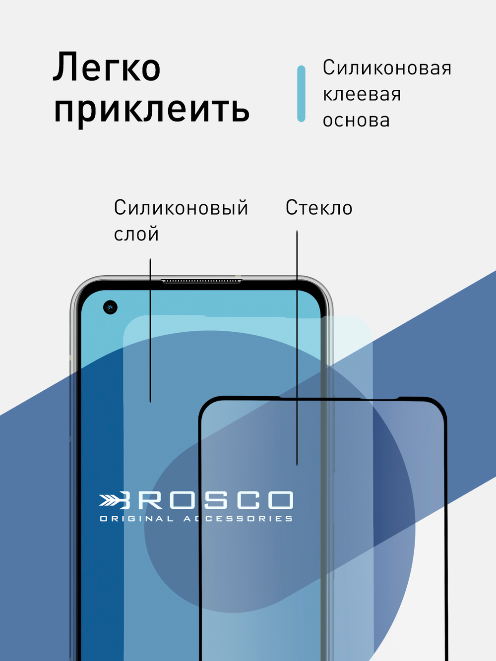 Защитное стекло ROSCO для ASUS ZenFone 9 (арт. AS-ZF9-FSP-GLASS-BLACK )