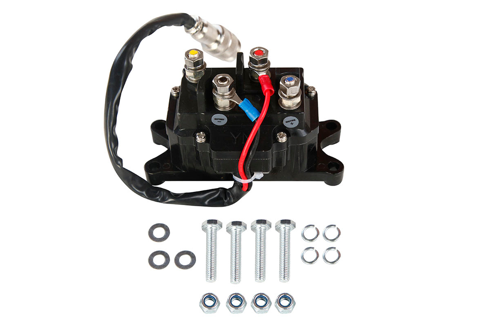 Лебёдка электрическая 12V Runva 2500 lbs 1140 кг (синтетический трос)