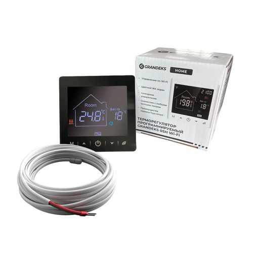 Терморегулятор Grandeks 05H 3,2 кВт Wi-Fi черный