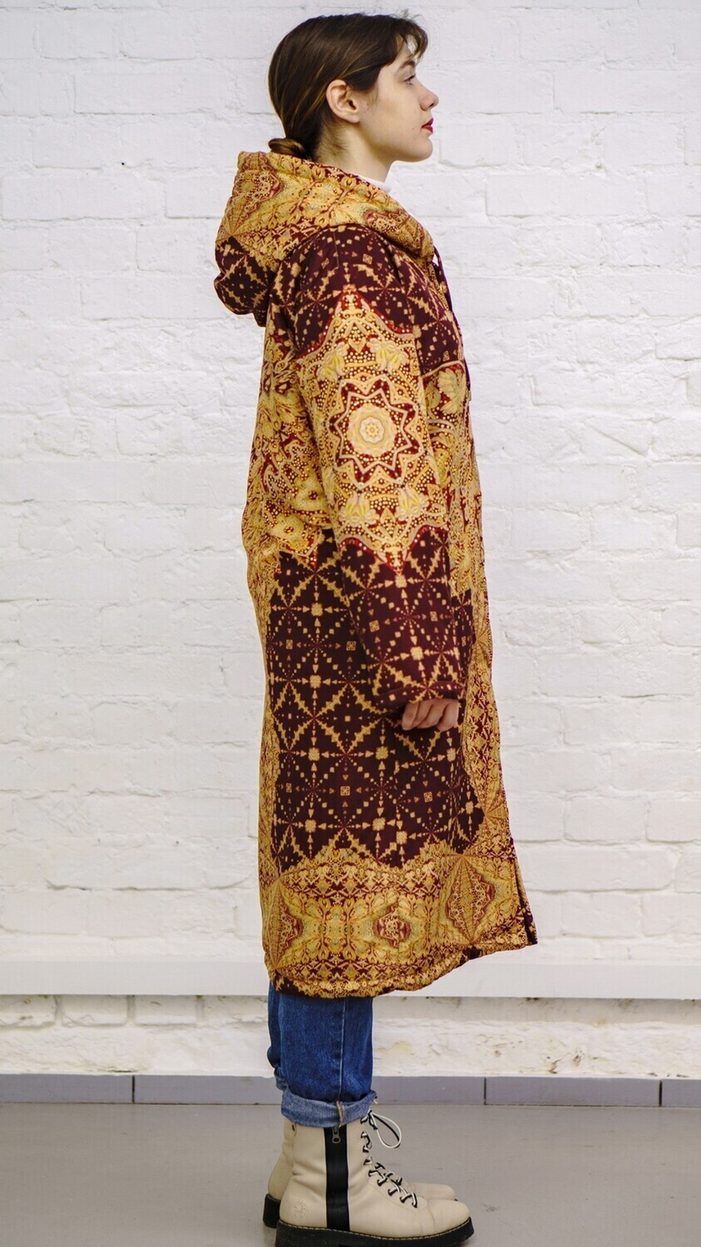 Двустороннее пальто-парка, по мотивам русского золотного шитья в церковных одеяниях