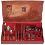 Набор столовых приборов нерж сталь, 24 пр, зол напыл, Павлов з-д, Императорский  М-12, СН-24М12ЦЛНТП