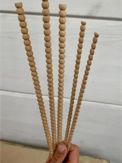 Молдинг декоративный для стен N142. Деревянные заготовки для творчества, бук, 10 шт. по 1200 мм.