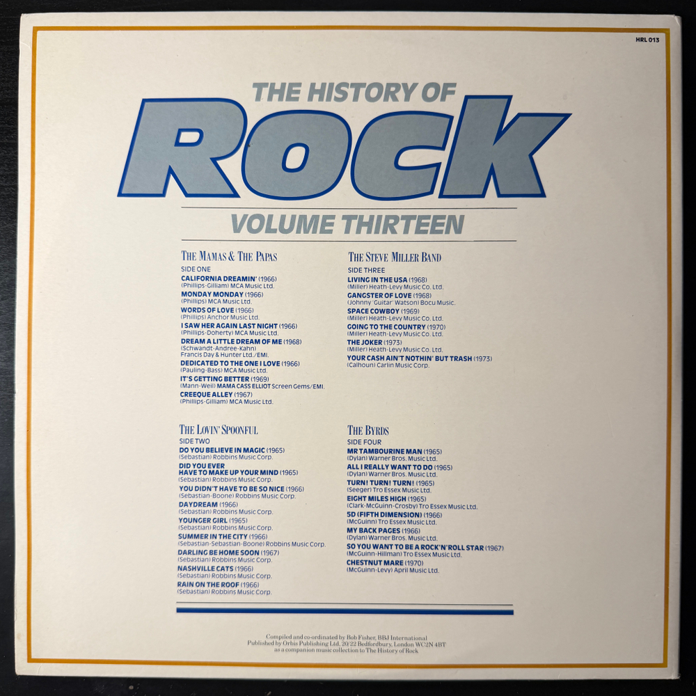 Сборник - The History Of Rock 13 (Чехословакия 1983г.) 2LP Т