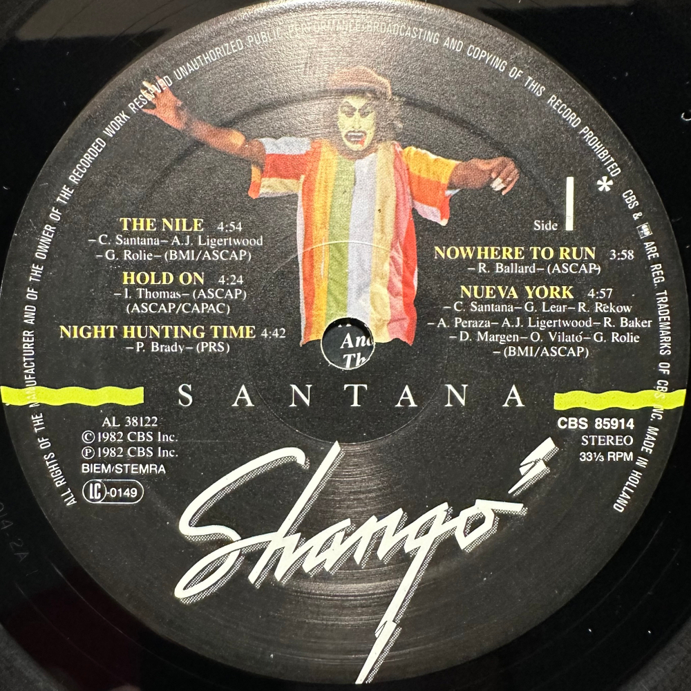 Santana - Shango (Голландия 1982г.)