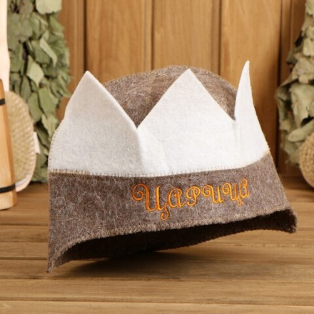 Шапка для бани и сауны (колпак) КОРОНА ЦАРИЦА 2593196