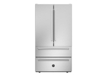 Холодильник Bertazzoni, French Door, отдельно стоящий, с нижним морозильным отделением, 91см, со стальными фронтами Нержавеющая сталь