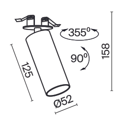 Встраиваемый светильник Technical C053CL-L12W4K-W-B