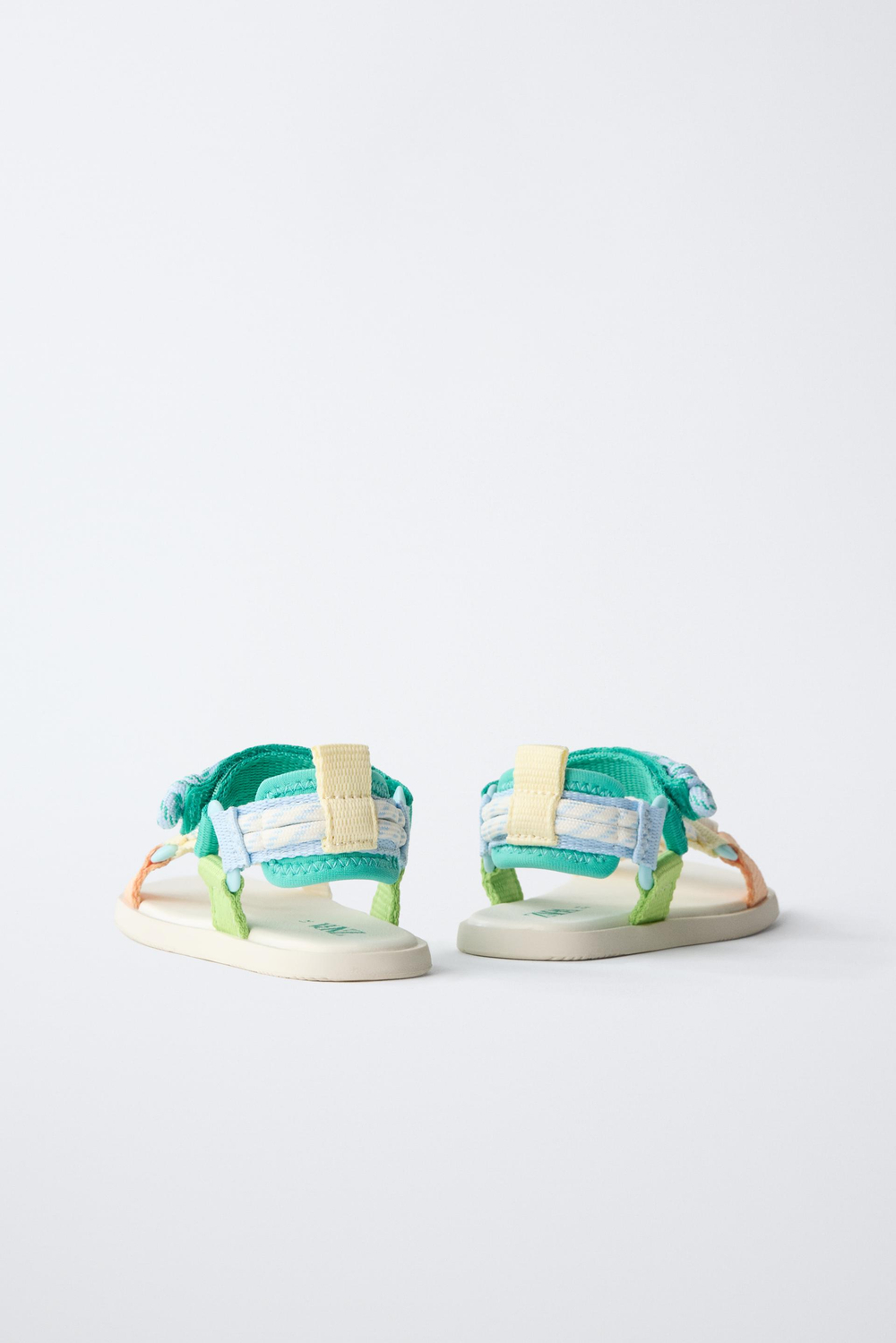 ZARA ТЕХНИЧЕСКИЕ МНОГОЦВЕТНЫЕ САНДАЛИИ BAREFOOT, СИНИЙ