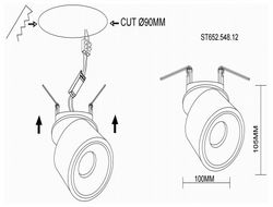 Встраиваемый светильник на штанге ST-Luce ST652 ST652.548.12