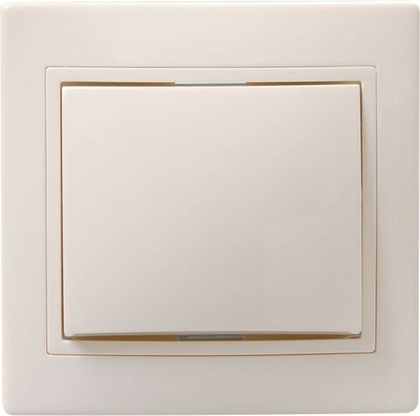 Выключатель 1-клавишный ВС10-1-0-ККм 10А КВАРТА кремовый IEK