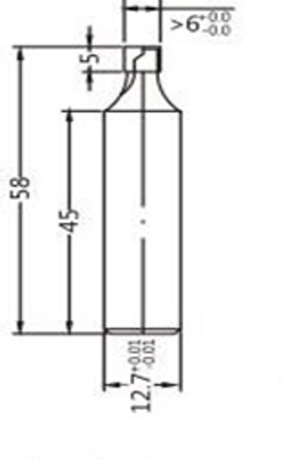 Фреза алмазная филёночная D.6x5x58 S.12 Z=2
