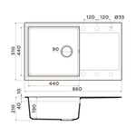 Мойка Omoikiri Daisen 86-BL Artgranit | Черный