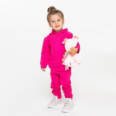 Комплект д/девочки (толстовка, брюки) НАЧЁС, цвет фуксия, р. 104. 9037680