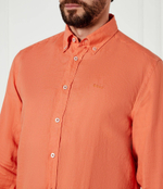 Льняная рубашка H-LIAM-BD-E-C1-243 BOSS BLACK - оранжевый(50522592)