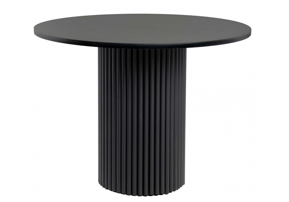 Стол деревянный Woodville Барел 100 черный, черный, ножки черные