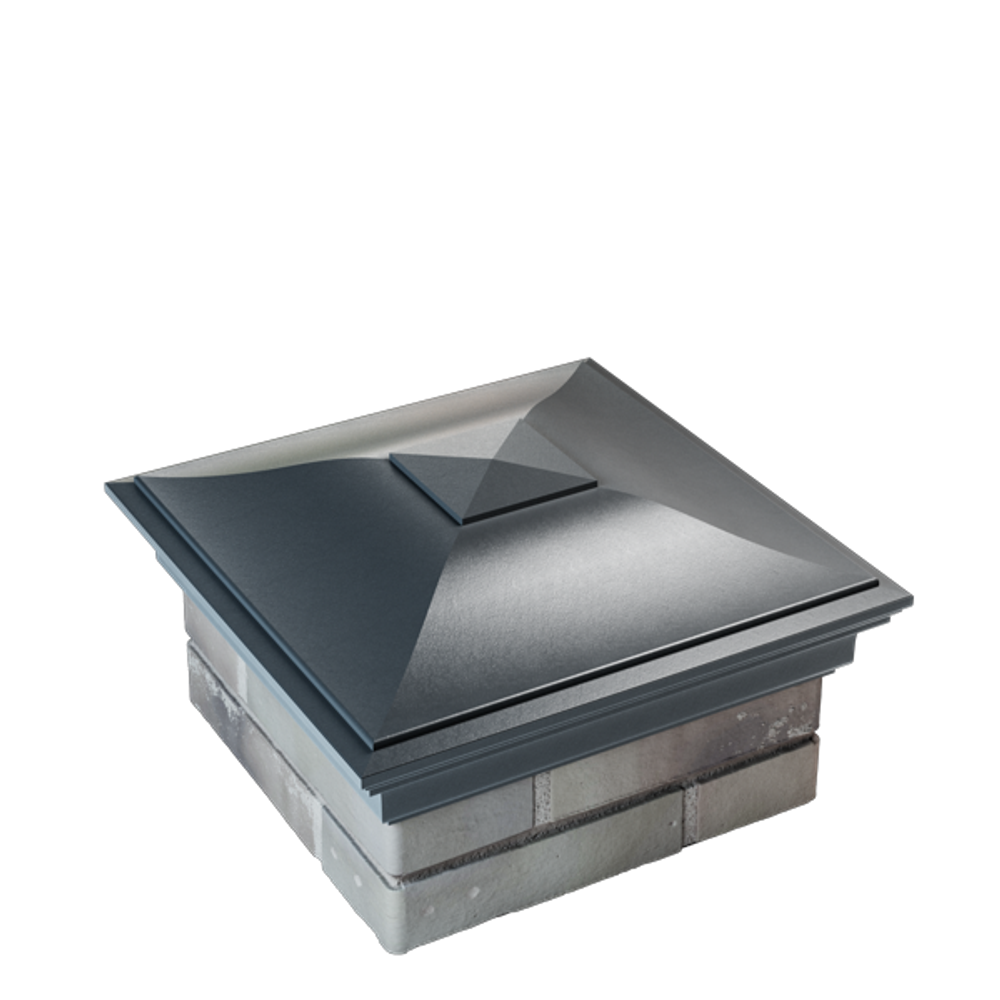 Колпак полимеркомпозитный Monblan 385*385 (1,5 кирпича) серый