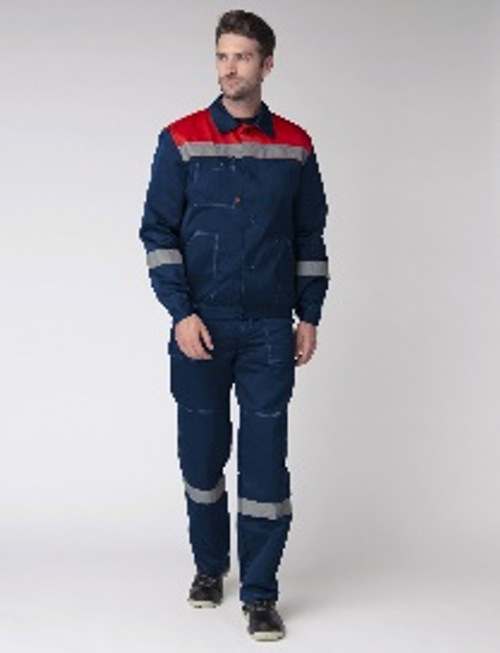 Костюм Легион-1 СОП (тк.Смесовая,210) брюки, т.синий/красный