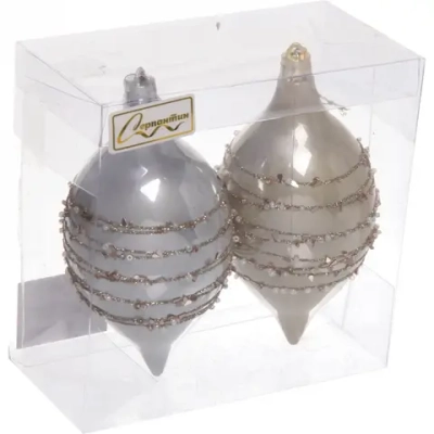 Набор украшений SHINE «Star Thread» 13,8х6,5 см (2 шт.), light champagne/silver