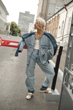 Upcycling куртка с волнами