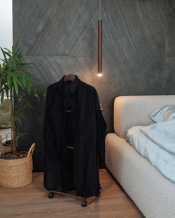 Длинная рубашка-туника Черная