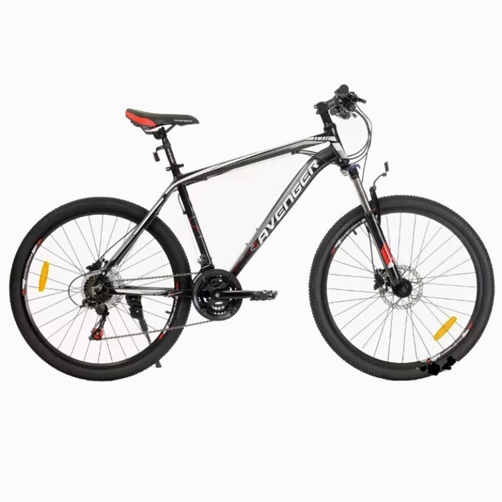 Велосипед 26" AVENGER A265D, черный/серебристый, 20"
