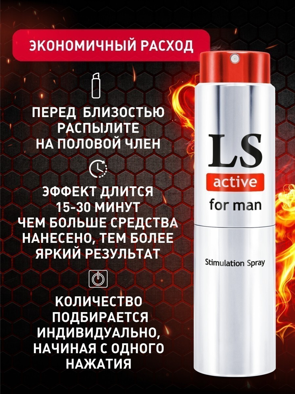 Спрей LOVESPRAY ACTIVE для мужчин (стимулятор)