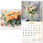 Календарь на скрепке 2025"Нежные цветы» 23*23 см