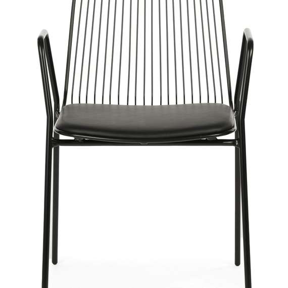 Стул Vivo Armchair черный с мягкой подушкой