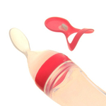 1275055 Бутылочка для кормления силиконовая с ложкой «Наш малыш», 90 мл, от 4 мес., цвета МИКС