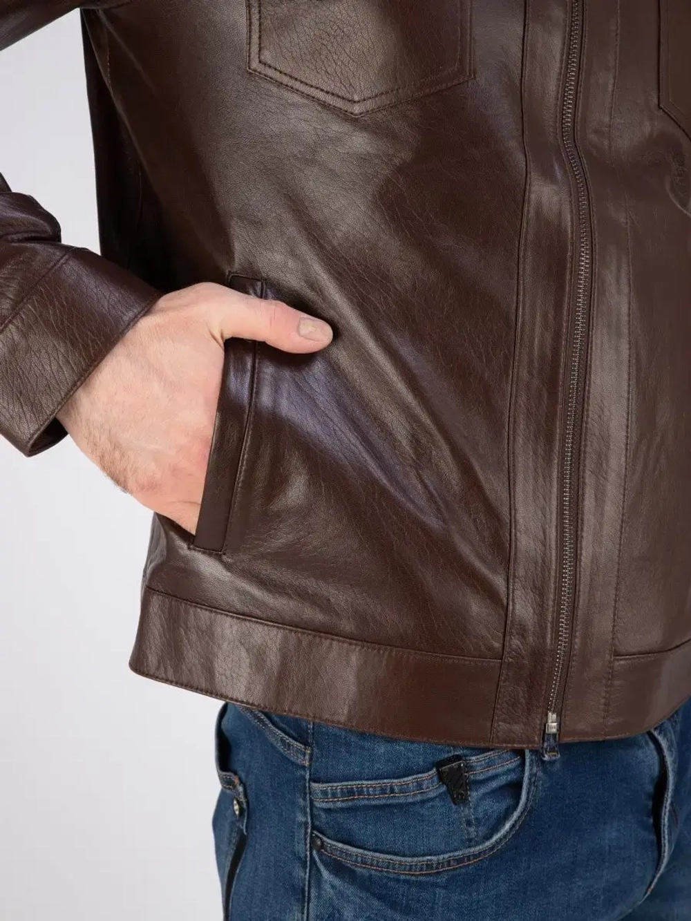 Куртка весна кожаная натуральная