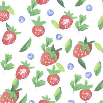 Бесшовный паттерн с ягодами восковыми мелками