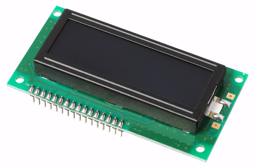 Текстовый экран 16х2 (Зеленым по черному)