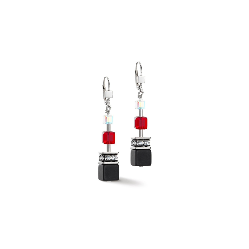 Серьги Coeur de Lion Black-Red 4530/20-1303